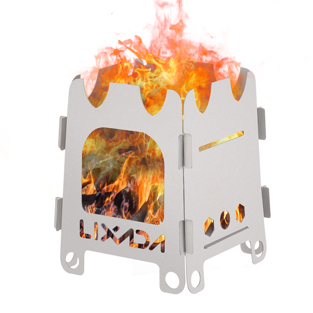 Outdoor Camping Stove Wood - Vexada-Poêle à bois pliable ultraléger en