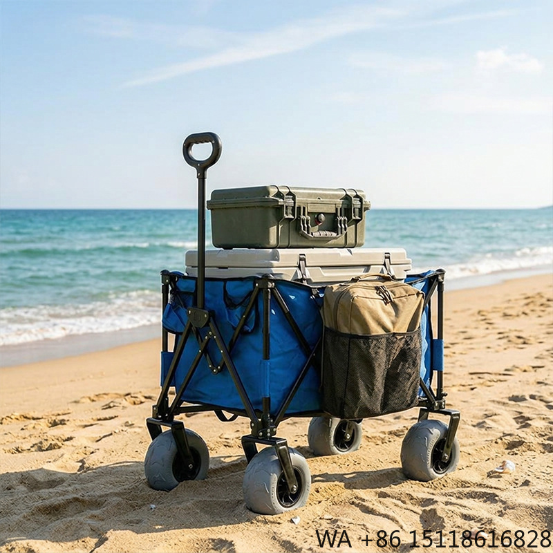 Outdoor Camping Table - Chariot de plage pliable en métal