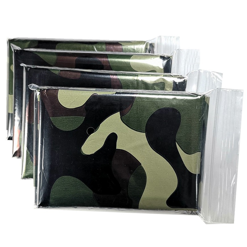 Outdoor Camping Mat Waterproof - Couverture thermique d'urgence pliante, imperméable, coupe-vent,