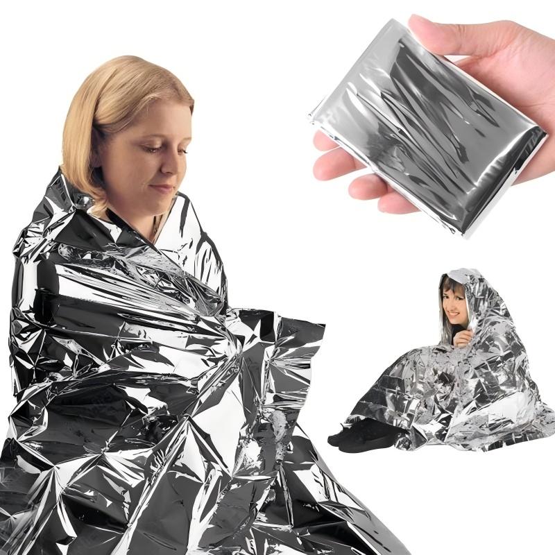Survival Kit - Couverture d'urgence en feuille thermique, 4