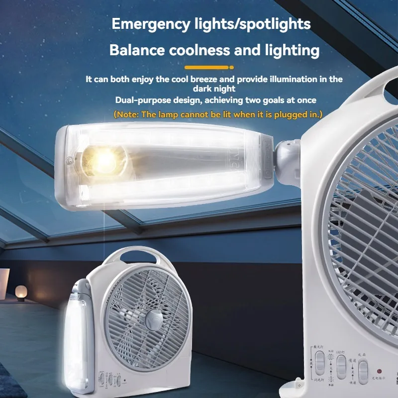 Outdoor Camping Table - Ventilateur électrique portable de 10 pouces