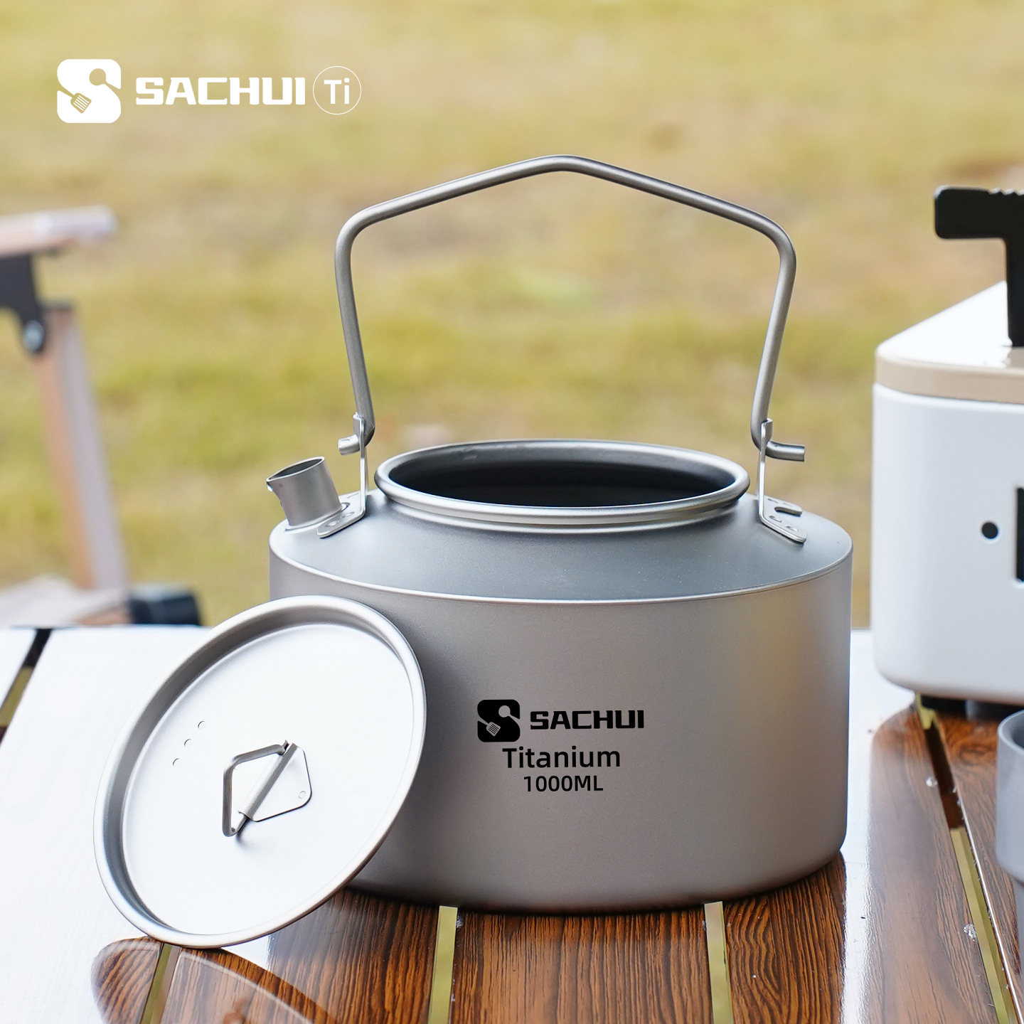 Outdoor Camping Essentials - Bouilloire en titane pur de 1000ML,