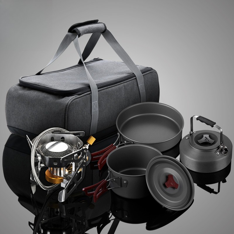Outdoor Camping Stove - Ensemble de cuisson portable à gaz