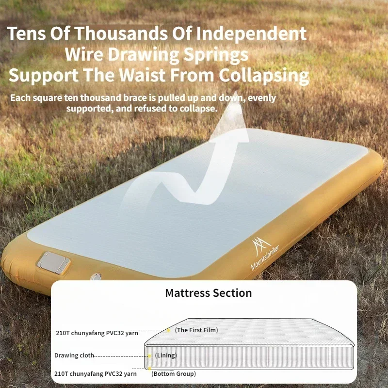 Outdoor Camping Cot - Matelas gonflable automatique Mountainhiker pour 2