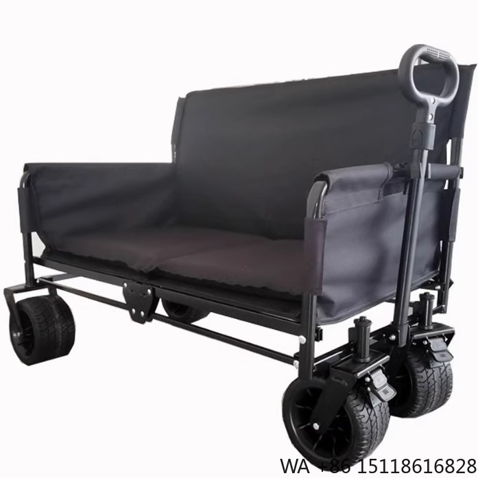 Outdoor Camping Table - Chariot pliant multifonctionnel à quatre roues
