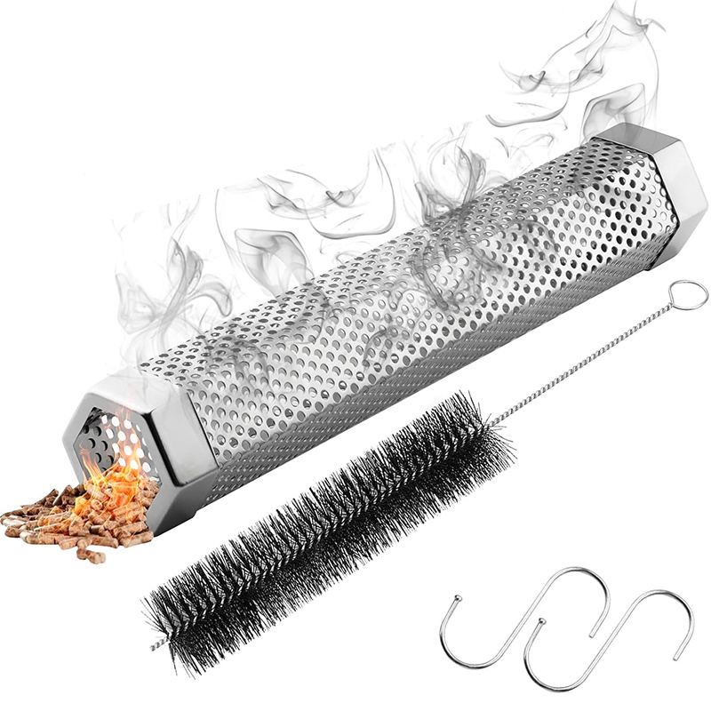 Outdoor Camping Stove Wood - LMETJMA Camping granulés fumeur Tube ensemble