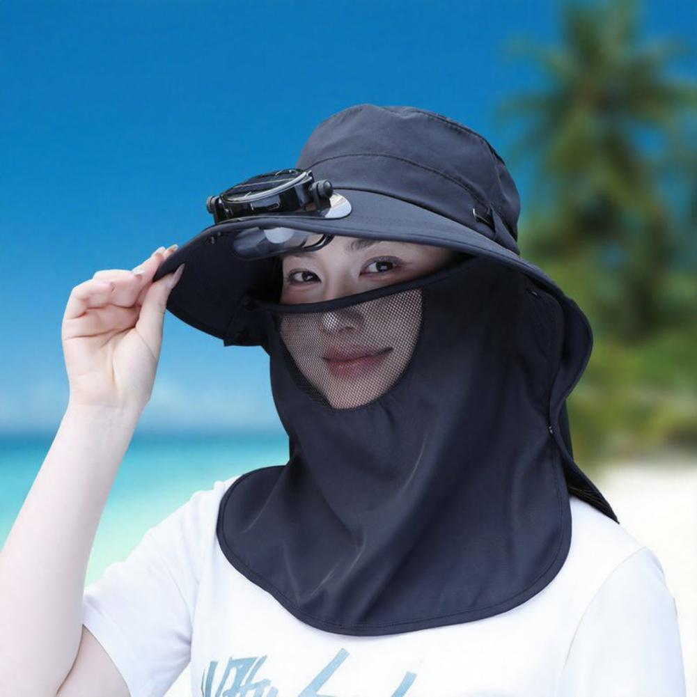 Outdoor Camping Activities For Adults - Chapeau solaire avec ventilateur intégré, chapeau