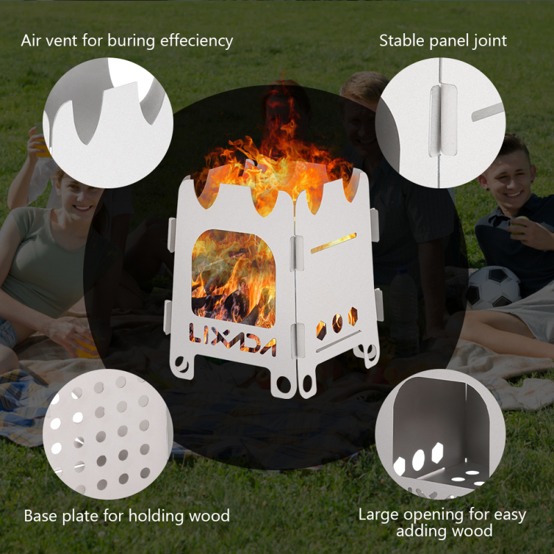 Vexada-Poêle à bois pliable ul - Outdoor Camping Stove Wood avis et prix