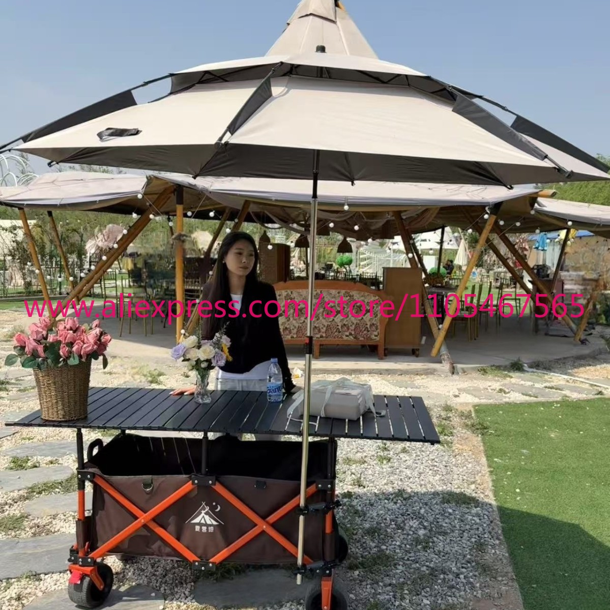 1 pièce, grand chariot pliable - Outdoor Camping Table avis et prix