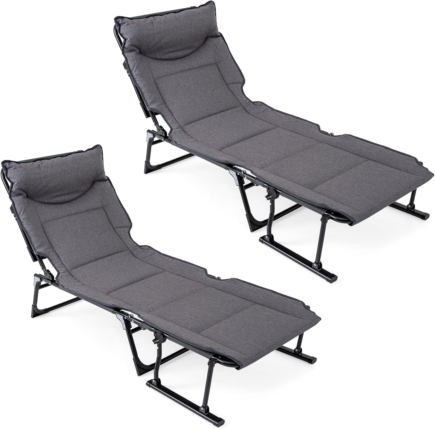 Ensemble de 2 chaises longues  - Outdoor Camping Cot avis et prix
