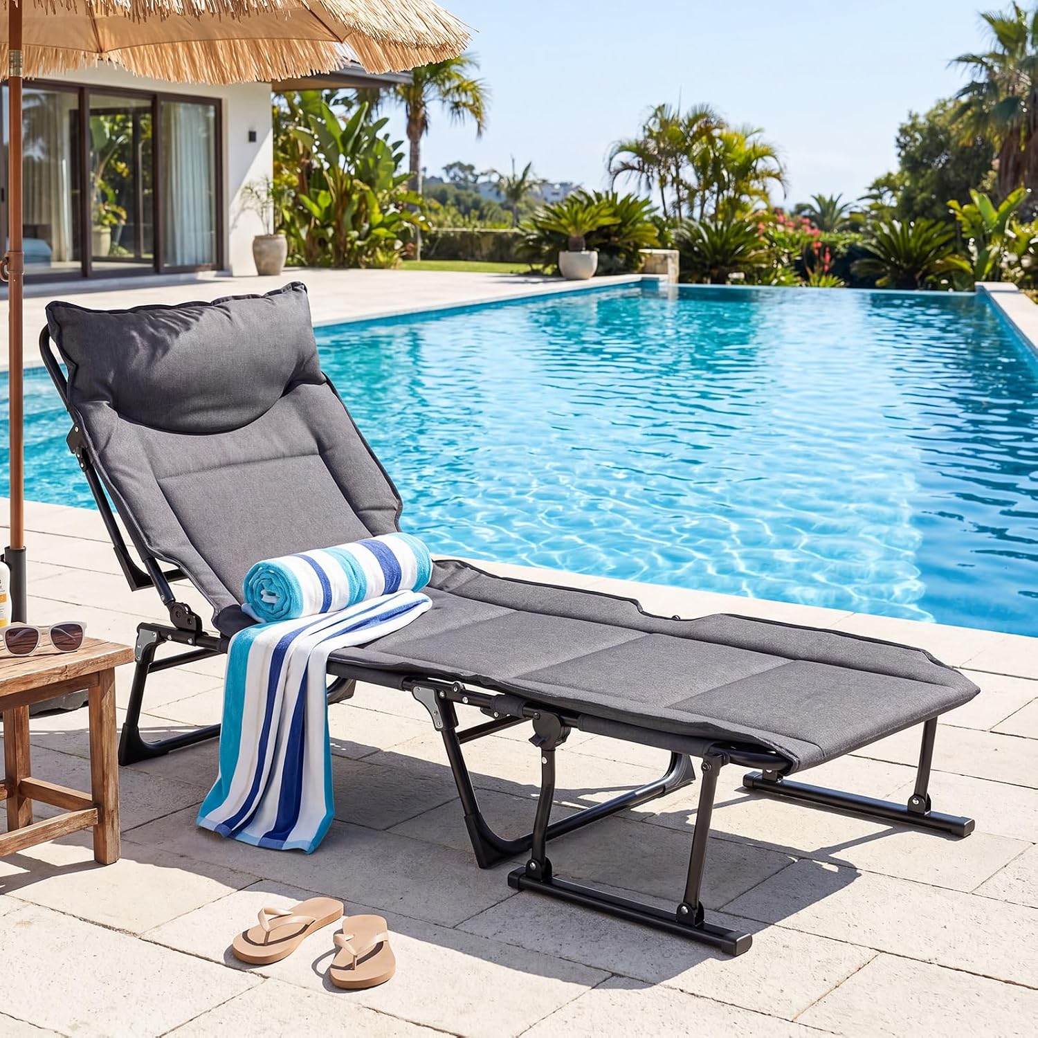 Ensemble de 2 chaises longues  - Outdoor Camping Cot avis et prix