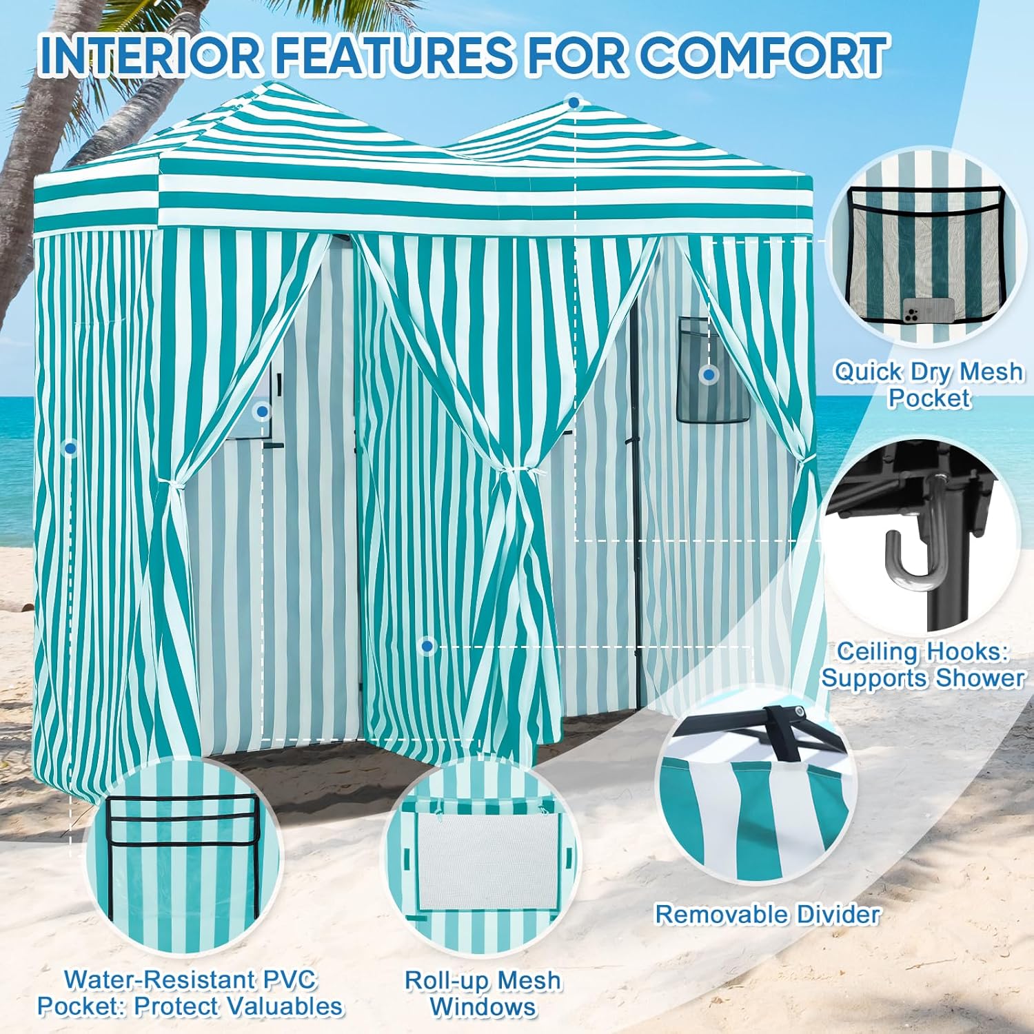 Abri de change portable 2 pièc - Camping Tent avis et prix