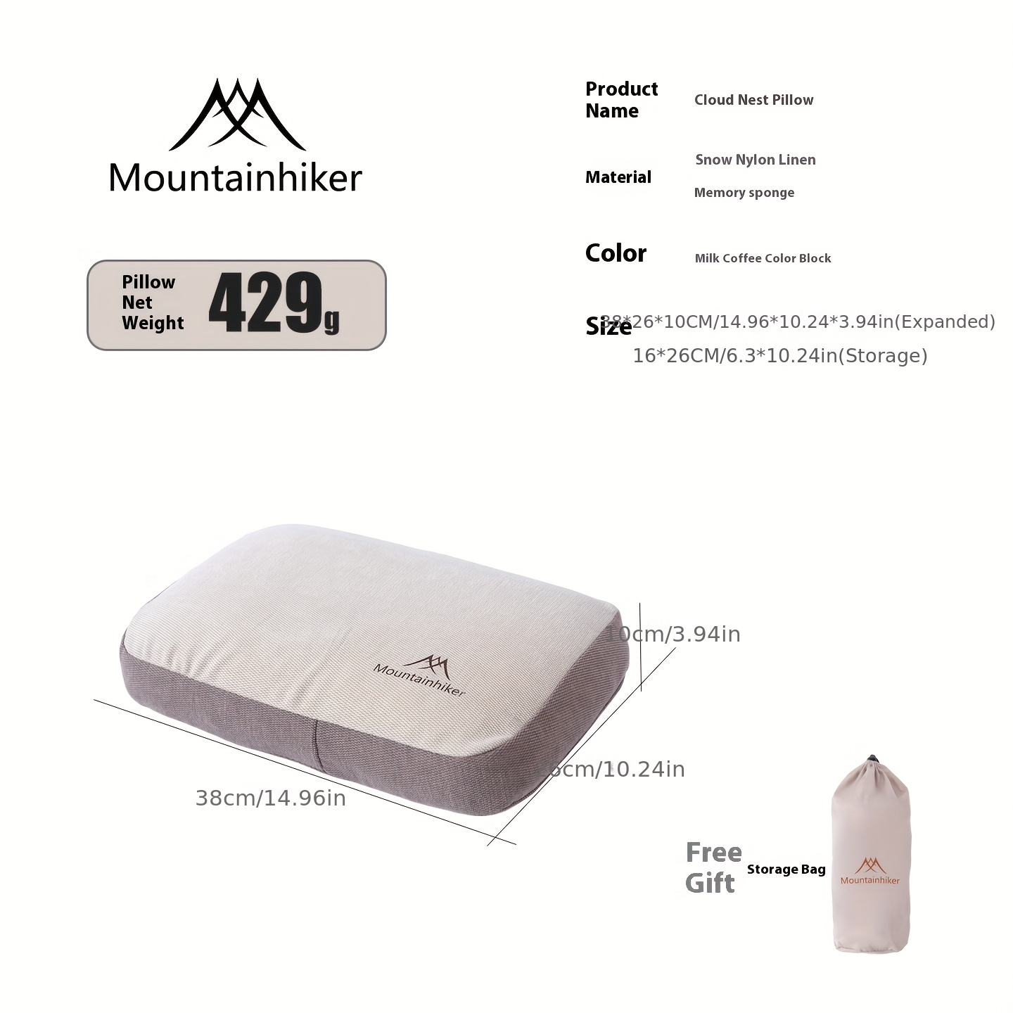 Mountainhiker Oreiller éponge  - Outdoor Camping Essentials avis et prix