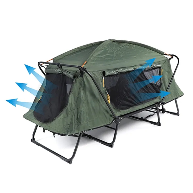 Lit de camping pliable OEM gra - Outdoor Camping Cot avis et prix