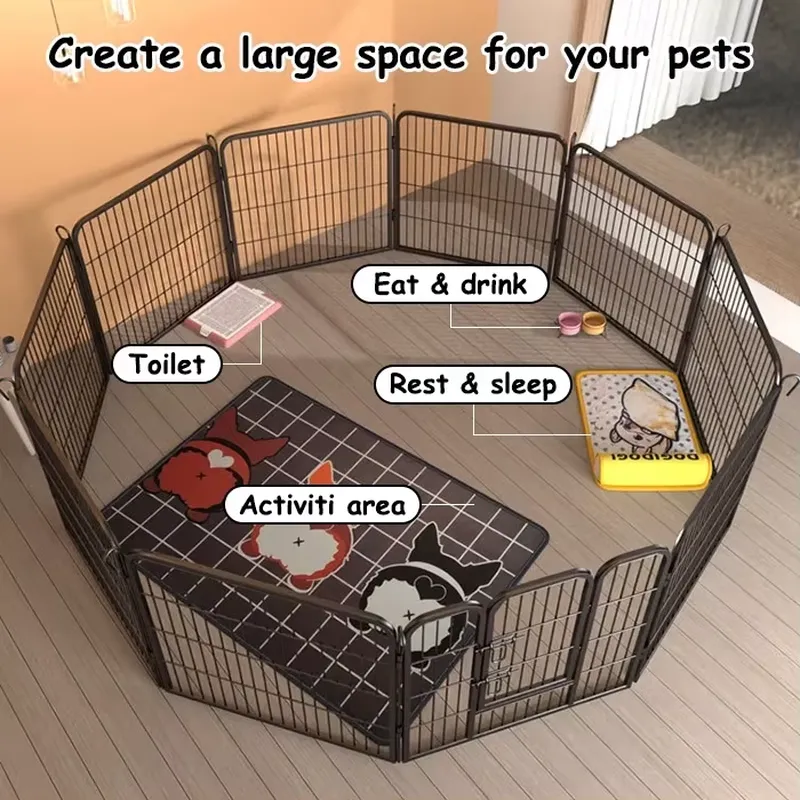 Parc pour animaux à 8 panneaux - Outdoor Camping Dog Fence avis et prix