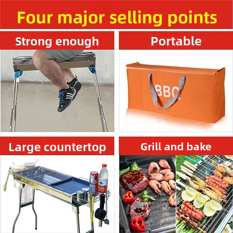 Grand barbecue pliable au char - Outdoor Camping Stove avis et prix