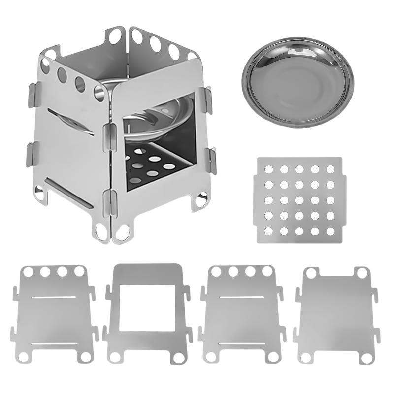 1 ensemble de poêle à bois pli - Outdoor Camping Stove Wood avis et prix